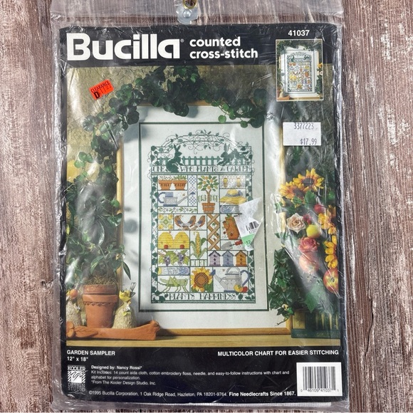 Bucilla Garden Sampler cross stitch kit - Picture 1 of 3